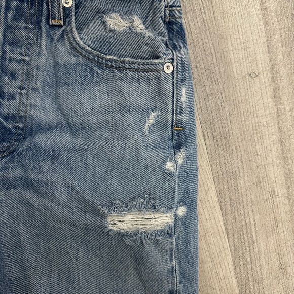 AGOLDE Distressed High-Rise Straight Jeans - Size 22 - Picture 4 of 12